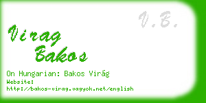 virag bakos business card
